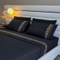 Parure de Lit Brodée 2 Places avec 2 Taies