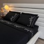 Parure de Lit Brodée 2 Places avec 2 Taies