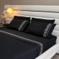 Parure de Lit Brodée 2 Places avec 2 Taies