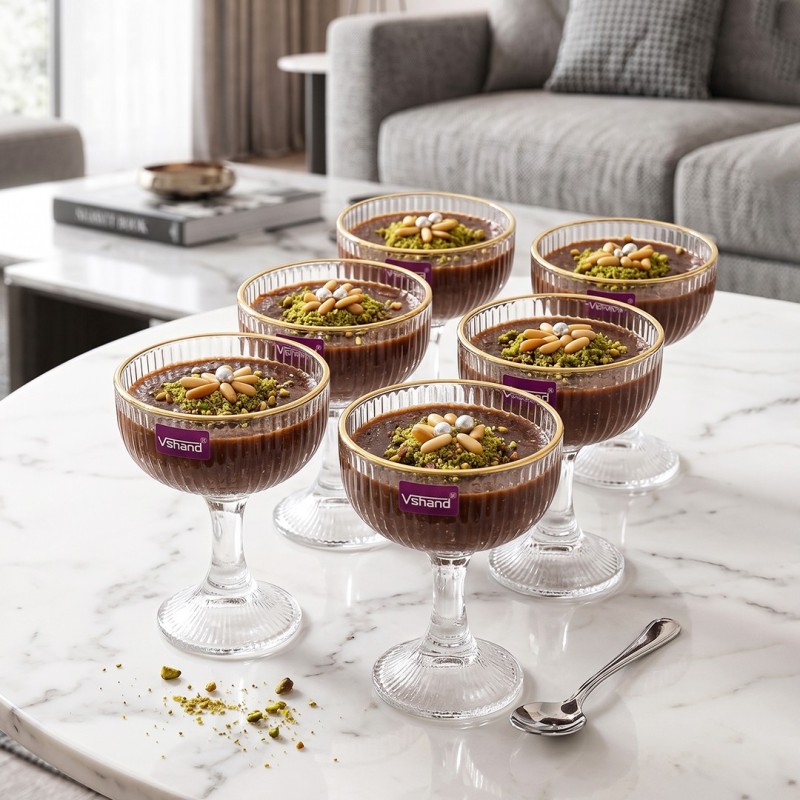 Coupes à Dessert en Verre - 6 Pièces