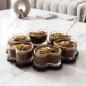 Service à Dessert en Verre avec Sous-Coupelles - 12 Pièces