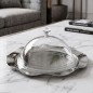 Présentoir à Gâteaux en Acier Inoxydable avec Cloche 40 cm Présentoir à Gâteaux en Acier Inoxydable avec Cloche 40 cm