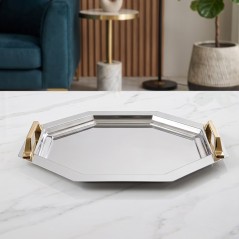 Plateau Rond 42 cm en Inox 18/10