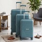 Série de 3 Valises en Polypropylène Incassable Turquoise - COLISEE+