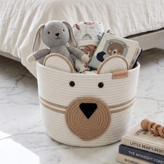 Panier de Rangement Ours en Corde Tressée 43 x 25 cm
