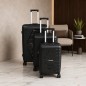 Série de 3 Valises en Polypropylène Incassable Noir - COLISEE+