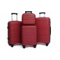 Série de Valises en Polypropylène Incassable Rouge & Noir 4 Pièces - STARBAG Série de Valises en Polypropylène Incassable Rouge & Noir 4 Pièces - STARBAG