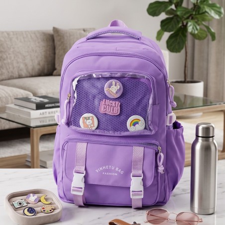 Sac à Dos Scolaire Multi-Poches Violet