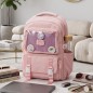 Sac à Dos Scolaire Multi-Poches Rose