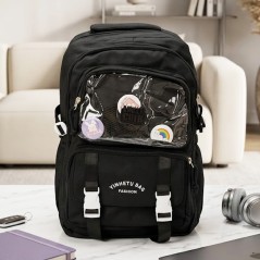 Sac à Dos Scolaire Multi-Poches Noir