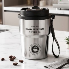 Thermos Mug 300 ml avec Dragonne Gris