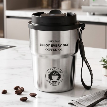 Thermos Mug 300 ml avec Dragonne Gris