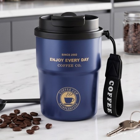 Thermos Mug 300 ml avec Dragonne Bleu