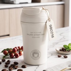 Thermos Mug 500 ml avec Couvercle Blanc