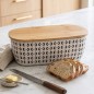 Boîte à Pain avec Couvercle en Bambou 20x33 cm Boîte à Pain avec Couvercle en Bambou 20x33 cm