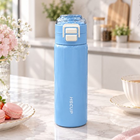 Thermos 500 ml avec Couvercle Verrouillable Bleu