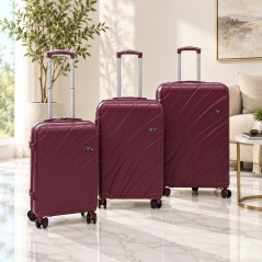 Série de 3 Valises Incassable en ABS Rouge - ABM