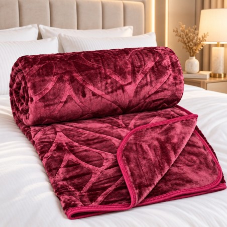 Dafaya en Polaire Microfibre 220 x 240 cm – Rouge