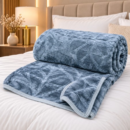 Dafaya en Polaire Microfibre 220 x 240 cm – Gris Foncé