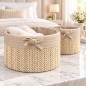 Set de 2 Paniers Ronds en Bambou