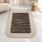 Tapis Rectangulaire 80x60 cm Effet Fourrure avec Bord Tressé