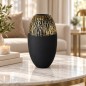 Vase Décoratif 30 cm Blanc avec Finition Dorée Vase Décoratif 30 cm Blanc avec Finition Dorée