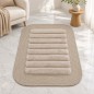 Tapis Rectangulaire 80x60 cm Effet Fourrure avec Bord Tressé