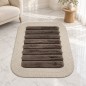 Tapis Rectangulaire 80x60 cm Effet Fourrure avec Bord Tressé