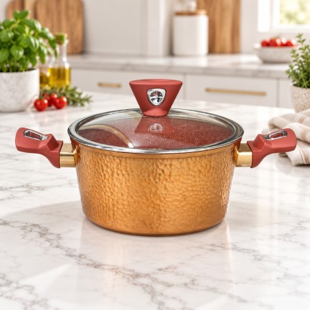 Faitout 22 cm en Granite Effet Cuivré - Sizar