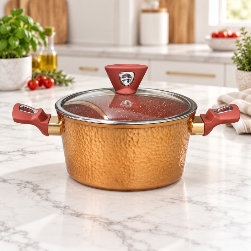 Faitout 20 cm en Granite Effet Cuivré - Sizar