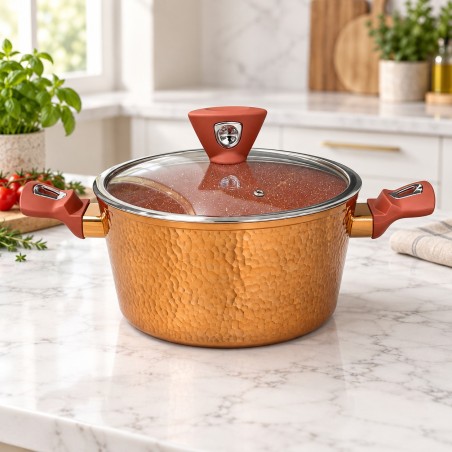 Faitout 24 cm en Granite Effet Cuivré - Sizar