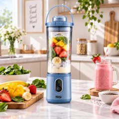 Mini Blender Rechargeable 110W 400 ml Bleu - DSP KJ2206