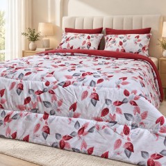 Couette Imprimée 2 Places en Coton 220 x 240 cm avec 2 Taies