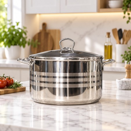 Faitout 28 cm en Inox 18/10 - Karkmos