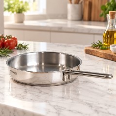 Poêle 24 cm en Inox 18/10 PERLA - Korkmaz