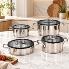 Batterie de Cuisine Inox 18/10 8 Pièces - Vivaldi G346
