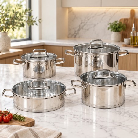 Batterie de Cuisine Inox 18/10 8 Pièces - Vivaldi G615