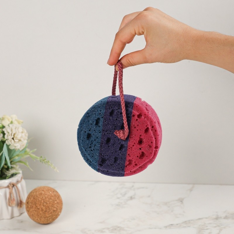 Éponge de Bain Ronde Multicolore