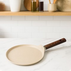 Crêpière en Granite 24 cm avec Manche en Bois - Falez