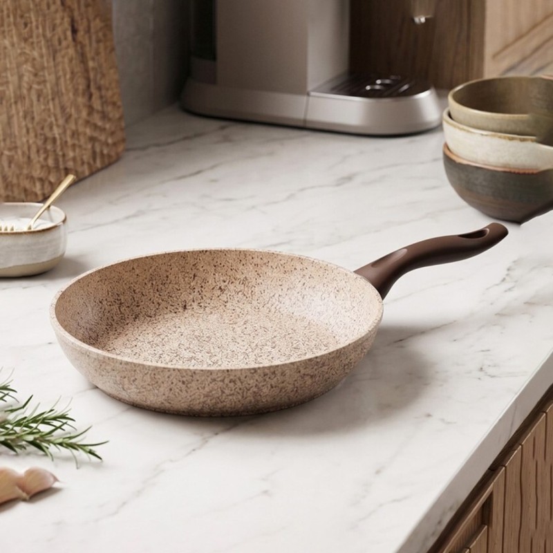 Poêle en Granite 24 cm Tous Feux avec Manche Isolant - Falez
