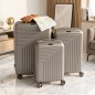 Série de 3 Valises Incassable en ABS Gris - ABM