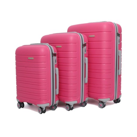 Set de 4 Valises en Polypropylène Incassable Rose Gris - Starbag