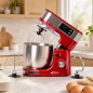 Robot Pétrin avec Afficheur LCD 5L 1300W Rouge - Florence 6466AE