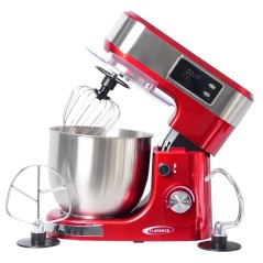 Robot Pétrin avec Afficheur LCD 5L 1300W Rouge - Florence 6466AE