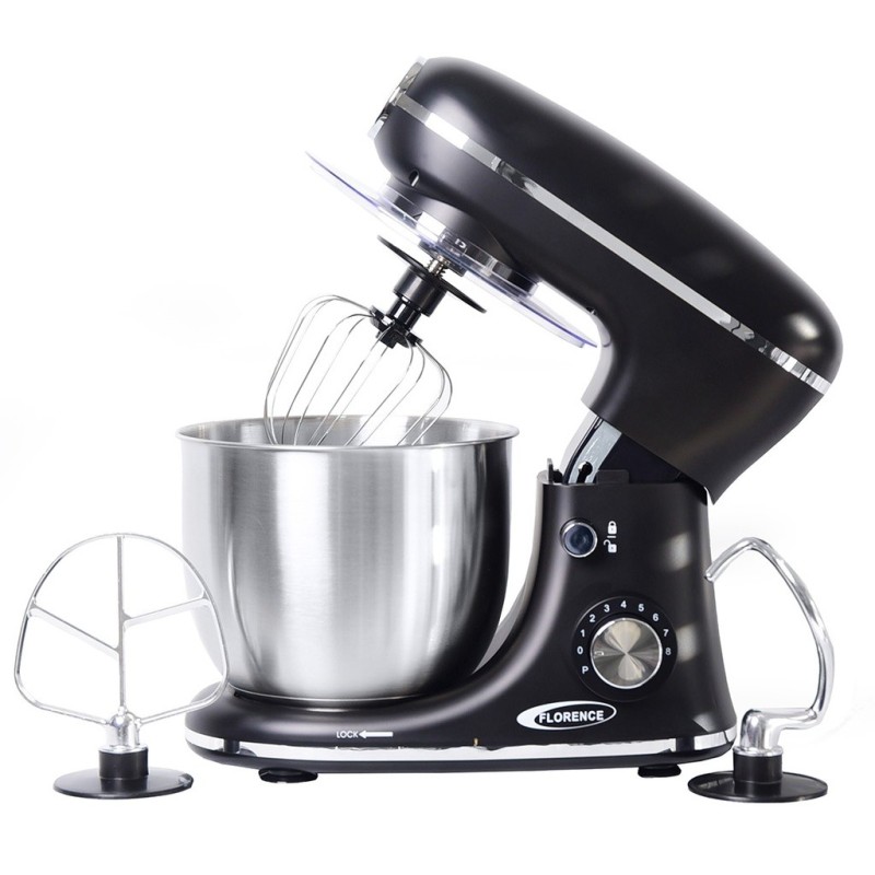 Robot Pétrin 5L 1300W Noir - Florence 6484A Robot Pétrin 5L 1300W Noir - Florence 6484A
