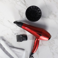 Sèche-Cheveux 3en1 2200W Rouge - Florence HK-427