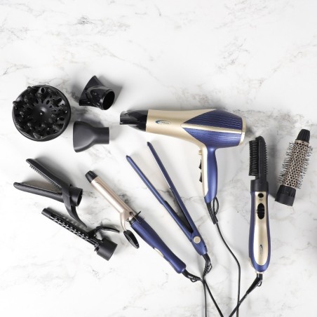 Coffret Cheveux 12en1 2200W Bleu & Doré - Florence AG-535-S12