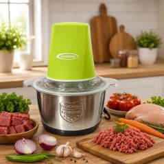 Hachoir Électrique 2L 400W Bol Inox Vert - Florence HK-360