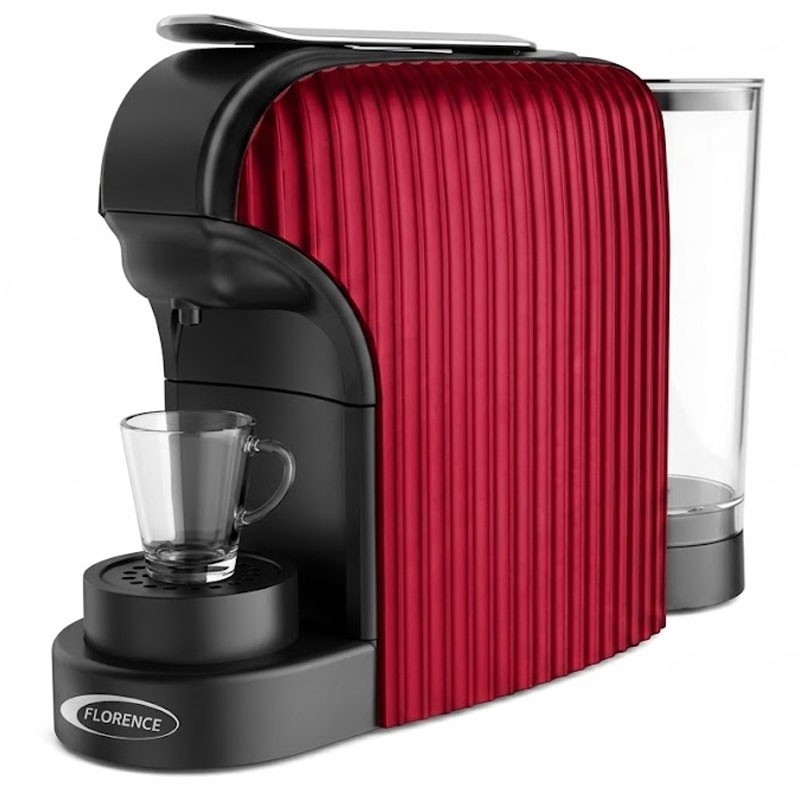 Machine à Café Expresso 1400W 1L Rouge - Florence HK5634