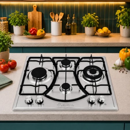 Plaque de Cuisson Encastrable 4 Feux Inox - Lexical LGS-2843